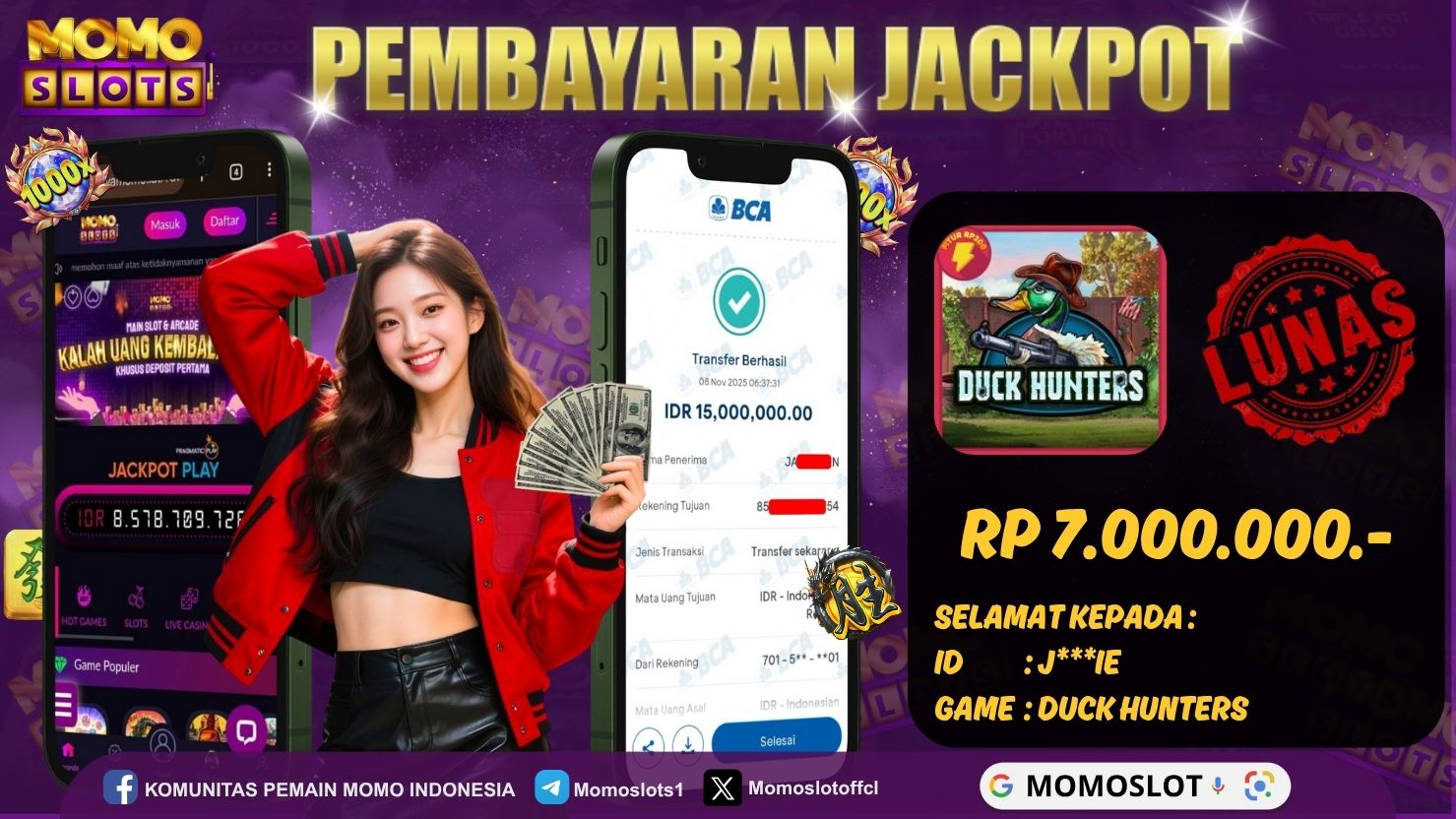 MOMOSLOTS JACKPOT SLOT DUCK HUNTERS